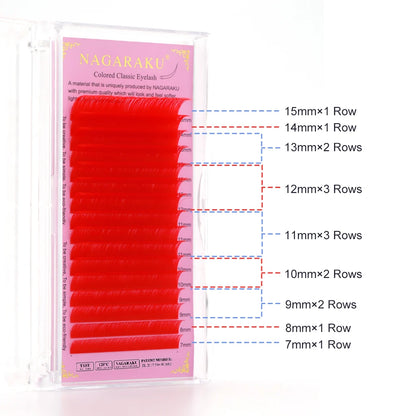 Cils de couleurs Volume Russe