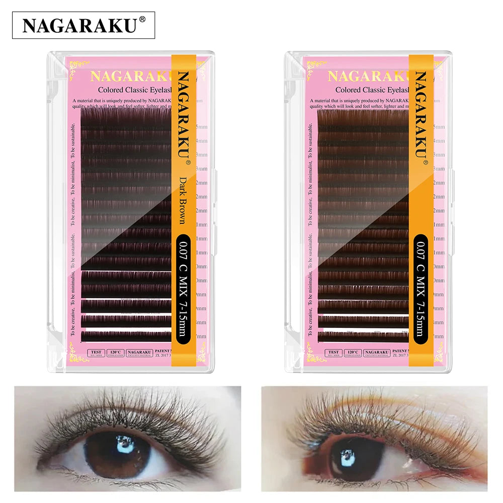 Cils de couleurs Volume Russe