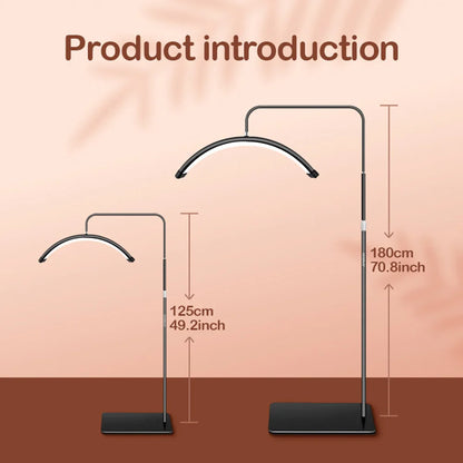 Lampe demi-lune sur pied avec support pour téléphone portable