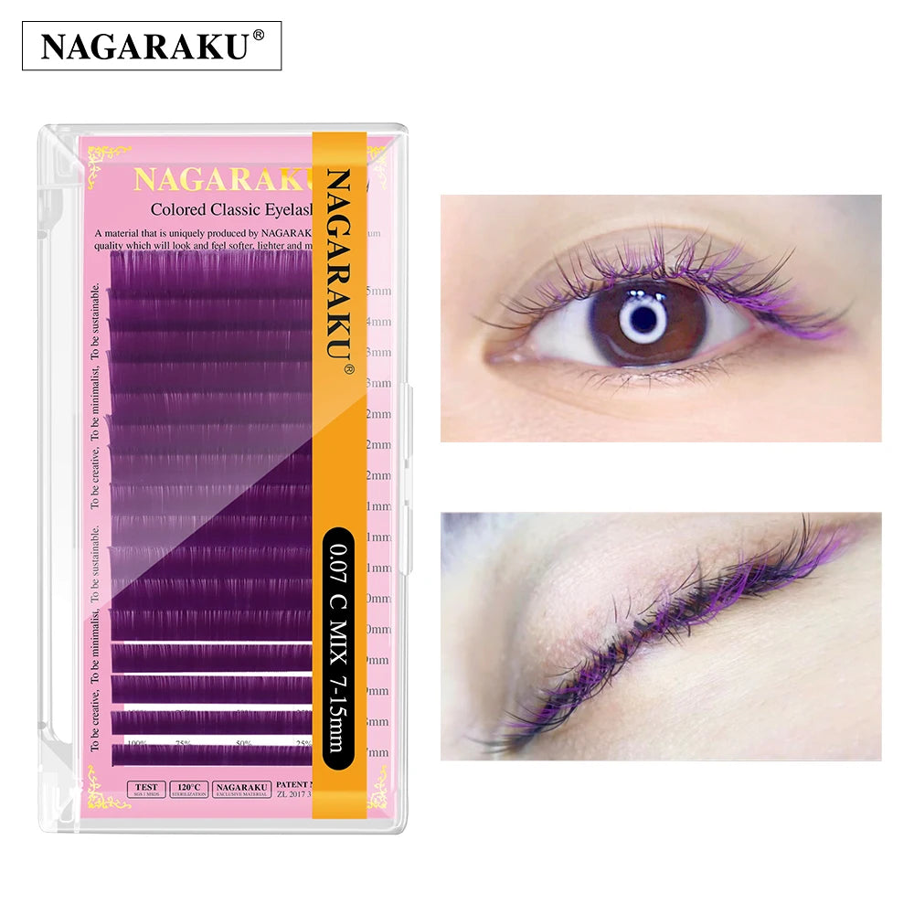 Cils de couleurs Volume Russe