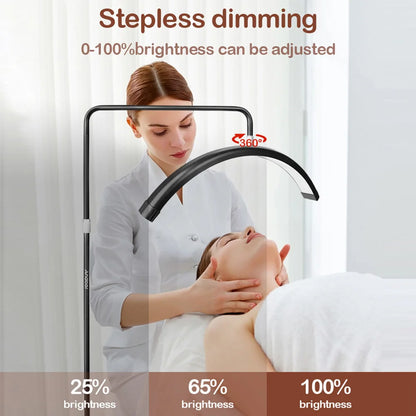 Lampe demi-lune sur pied avec support pour téléphone portable